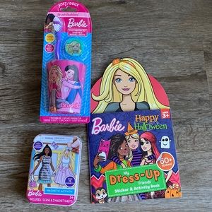 Barbie Bundle For Kids Halloween Book Brush Buddies Magnetic Game